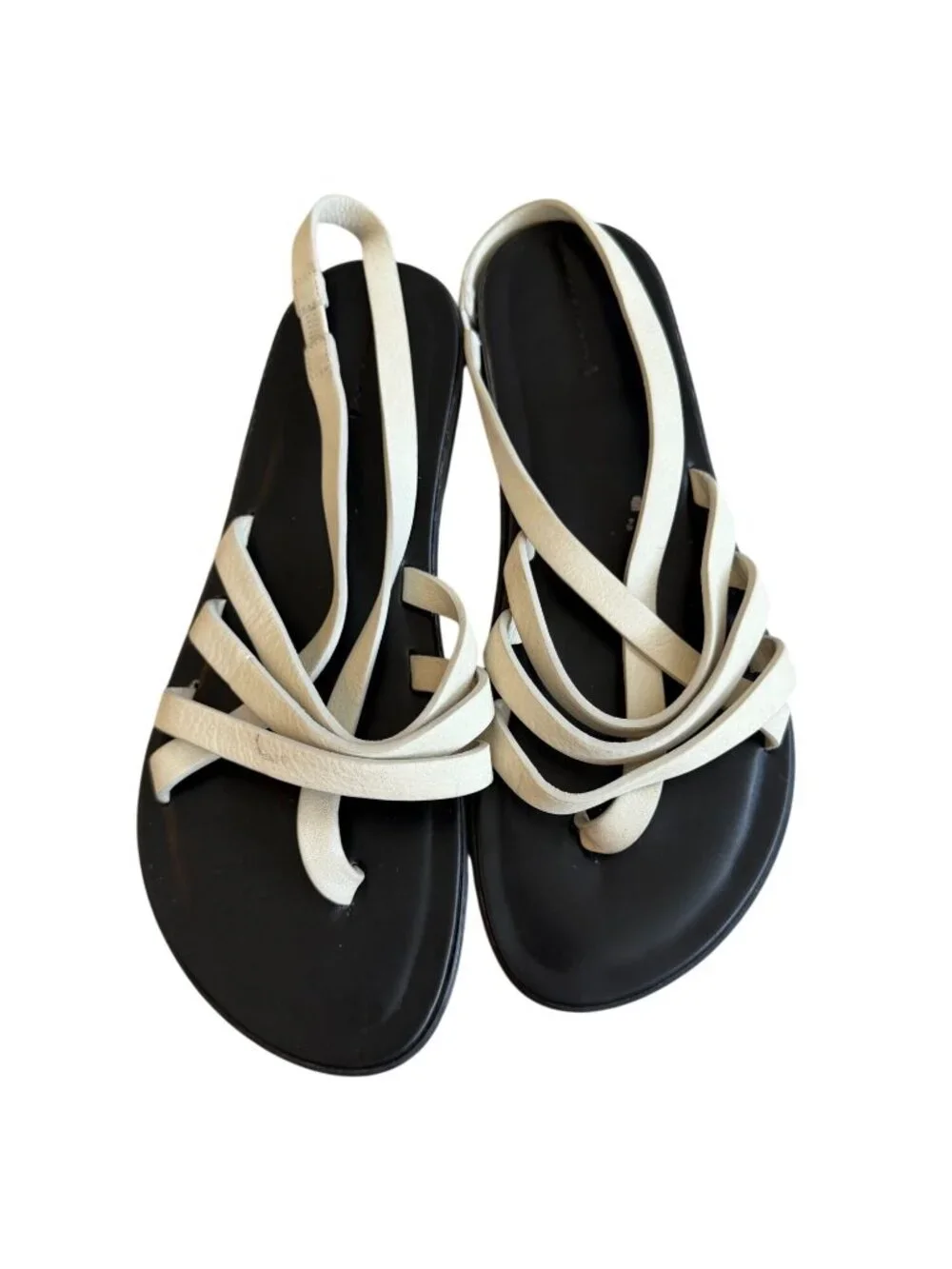 THE ROW Line White Leather Sandals Size 39 / US 9